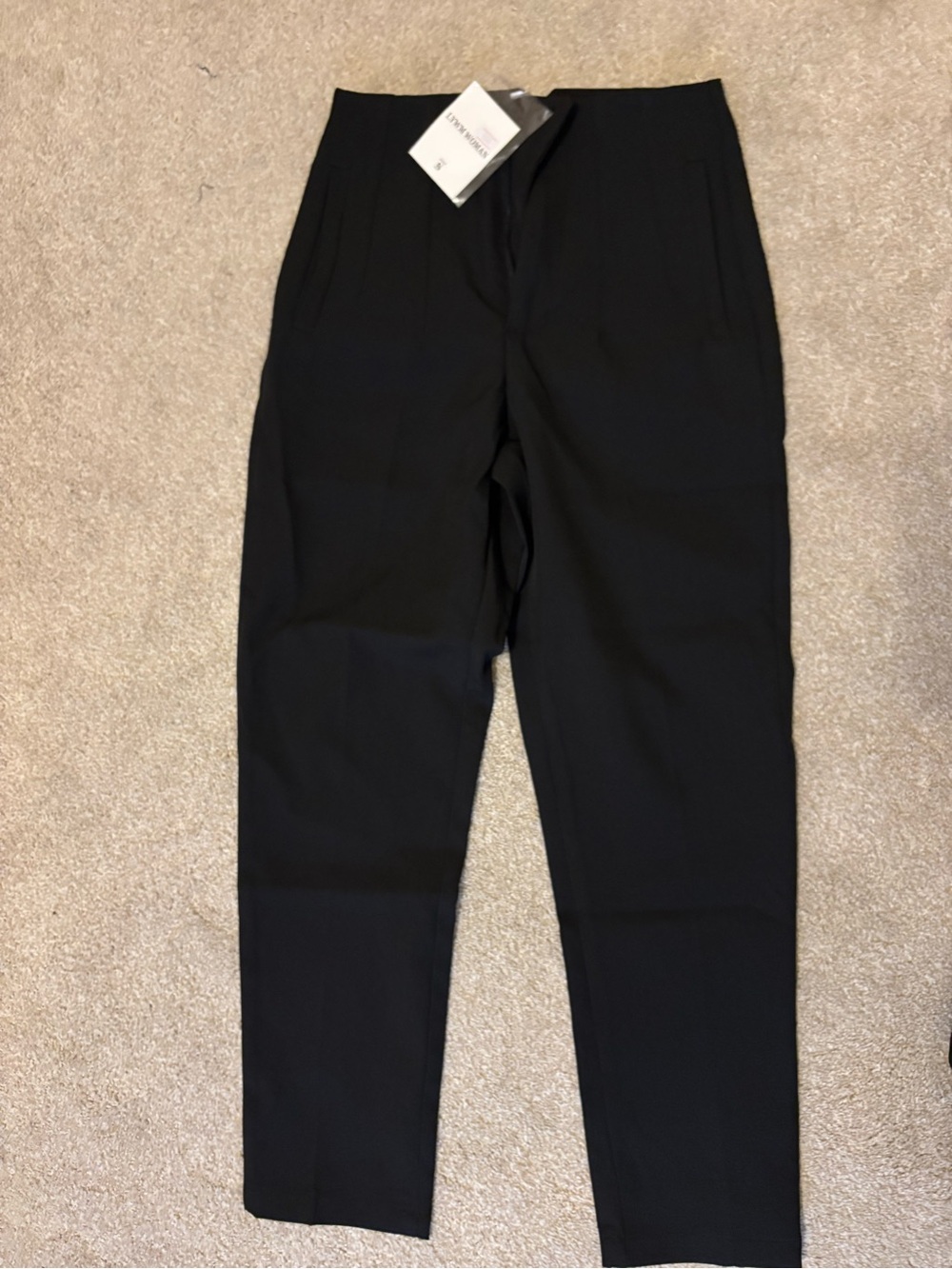 Black Tapered Dress Pants-Woman